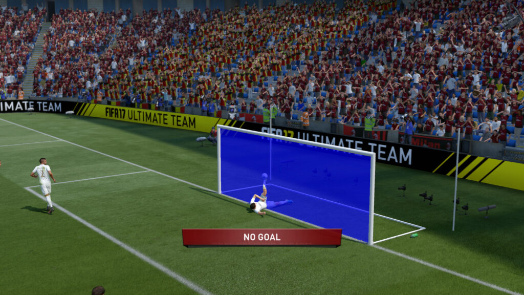 Mô phỏng 3D xác nhận bóng chưa qua hết vạch vôi NO GOAL